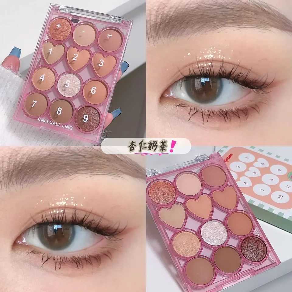 12 Color Heart Shaped Eyeshadow Palette Nude Shimmer Low Saturation Morandi Tones Korean Style Multifunction Makeup for Women M251213-image-1088287942