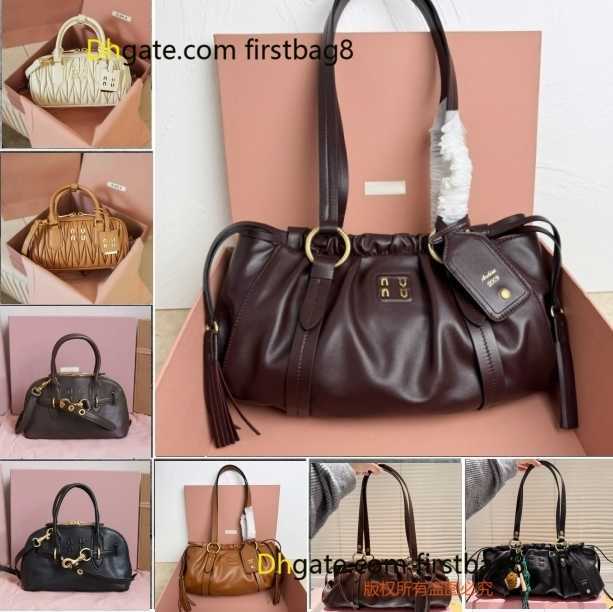 Retro Motorcycle Tote Bag Designer Leather Purses Woman Shoulder Crossbody Bags Fashion Handbag Black Tan Armpit