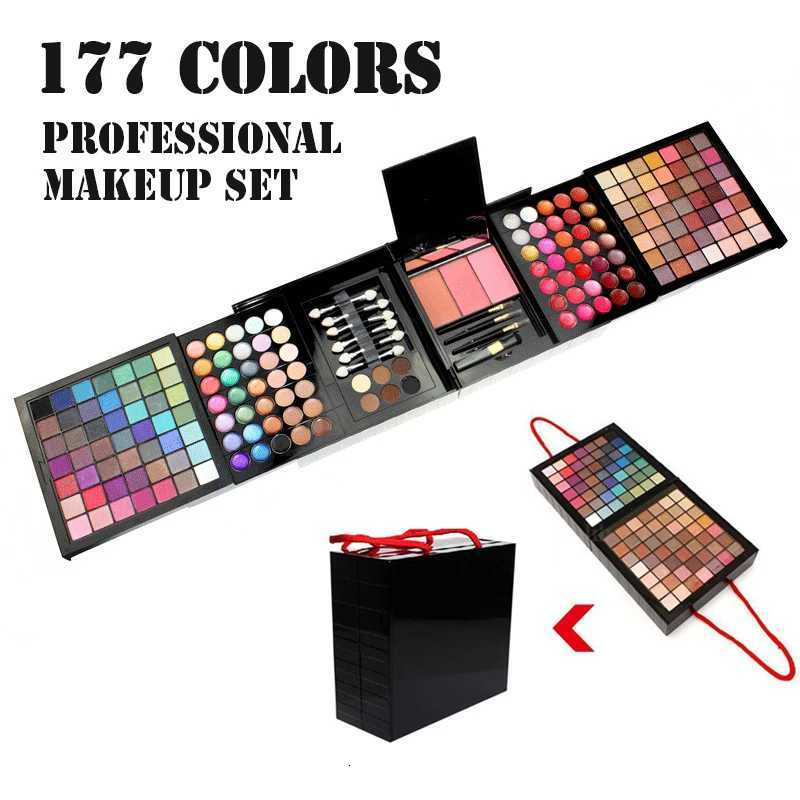 177 Colors Glitter Eyeshadow Palette Matte Waterproof Long Lasting Easy Makeup Brown Pink Eyeshadow Palette Women MakeUp Tools M251213-image-1088285952