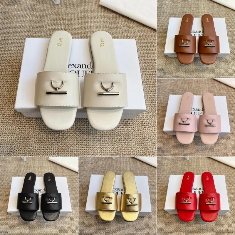 Sandali firmati da donna Outwear Leisure Vacation scivoli da spiaggia Pantofole a fondo piatto Pantofole in pelle moda per donna taglia 35-42