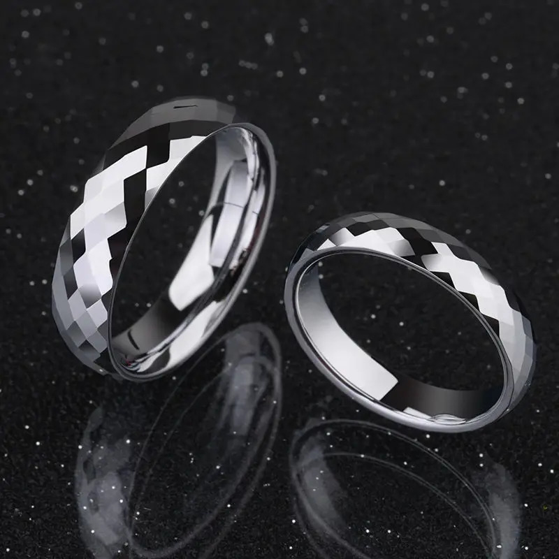 Tungsten Wedding Rings 4mm/6mm Width Dome Band Comfort Fit High Polished Alliance for Wedding Customized 251210
