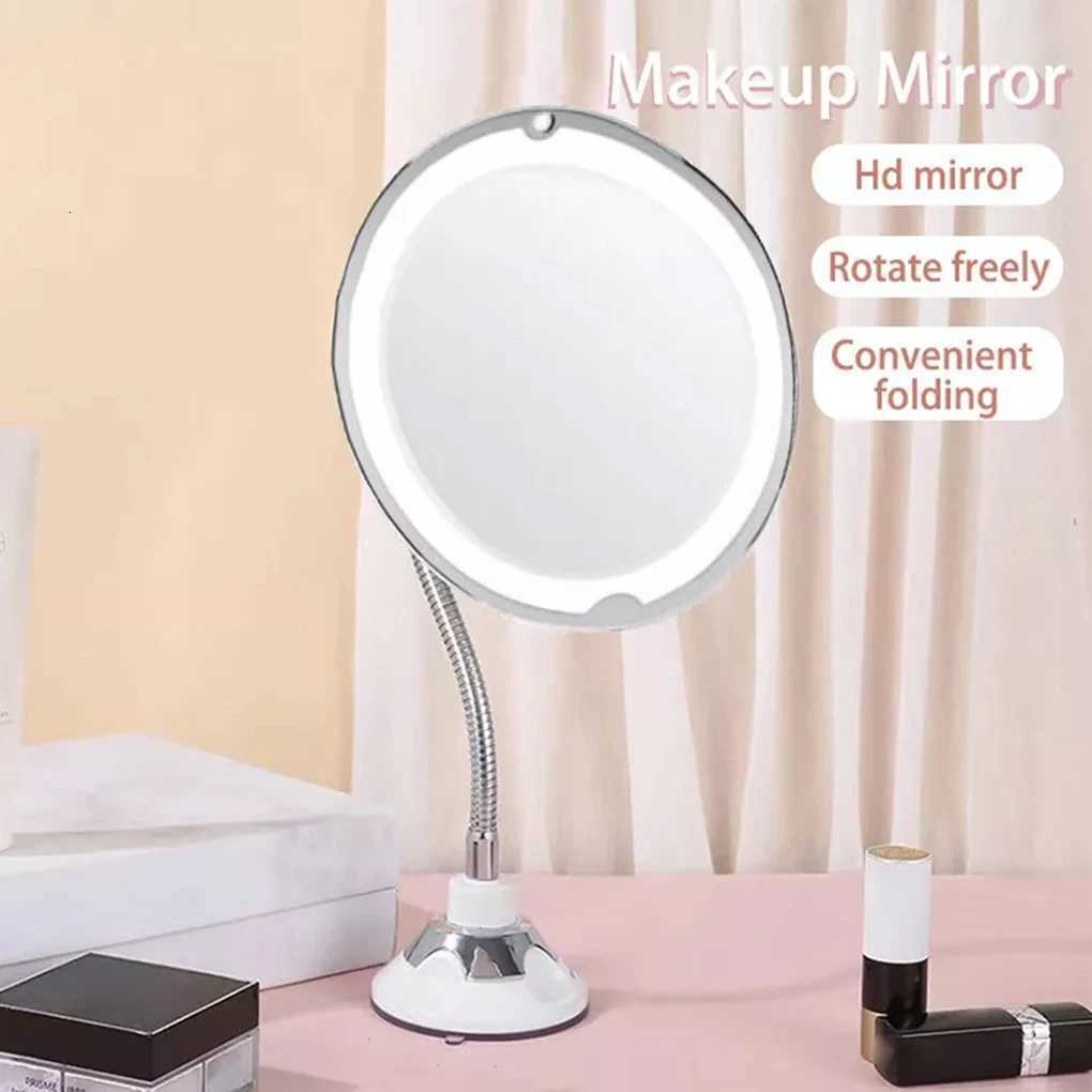 Led Make-up Mirror With LED Light 360 Swivel ABS Magnifying Makeup Mirror For Traveling Twist Locking Suction Cup Vanity MirrorT251213-image-1088316225