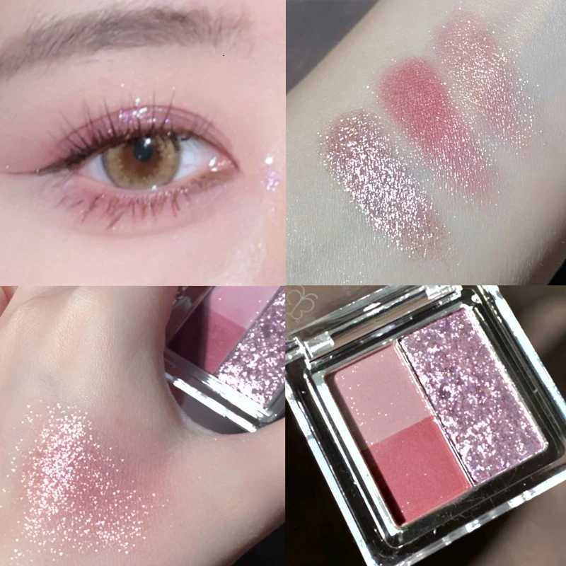 3Color Glitter Purple Eyeshadow Palette Mini Portable Earth Color Matte Eyeshadow Long Lasting Waterproof Shimmer Pigment Makeup M251213-image-1088282282