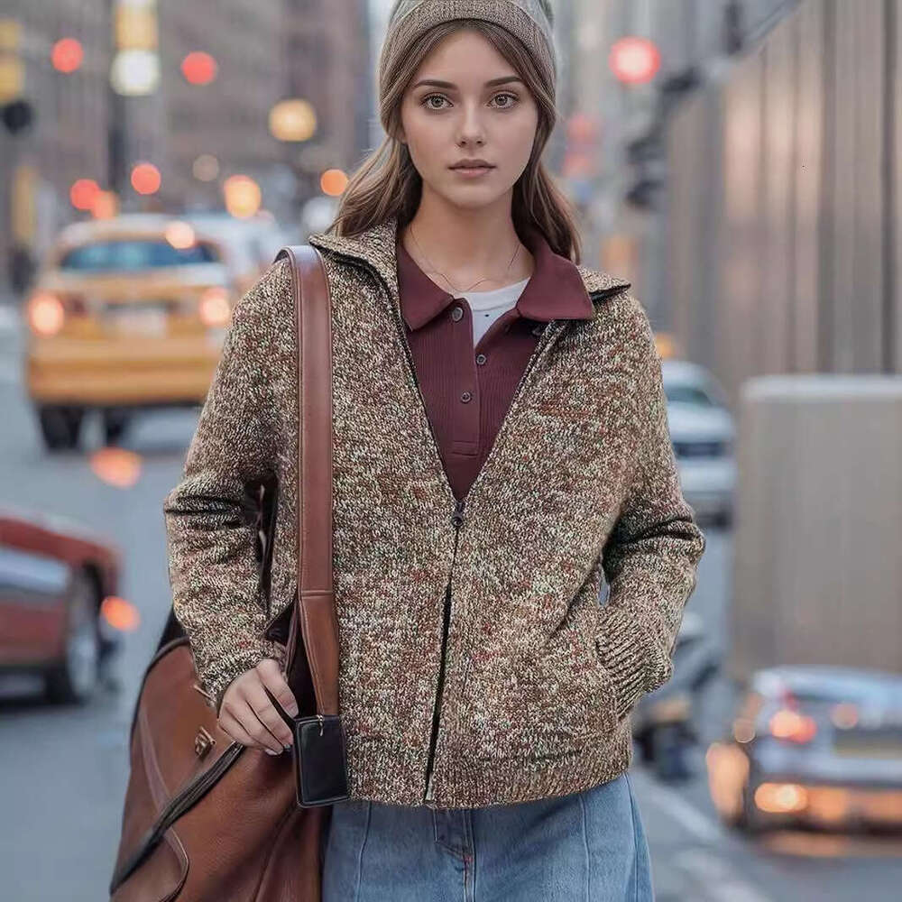 Autumn Winter Top Women S High End Lazy Style Wool Sweater Knitted Cardigan Coat Luxury