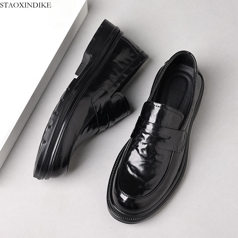 STAOXINDIKE staoxindike genuine leather mens loafers casual slipon soft sole shoes wearresistant versatile trendy comfortable slipon loafers