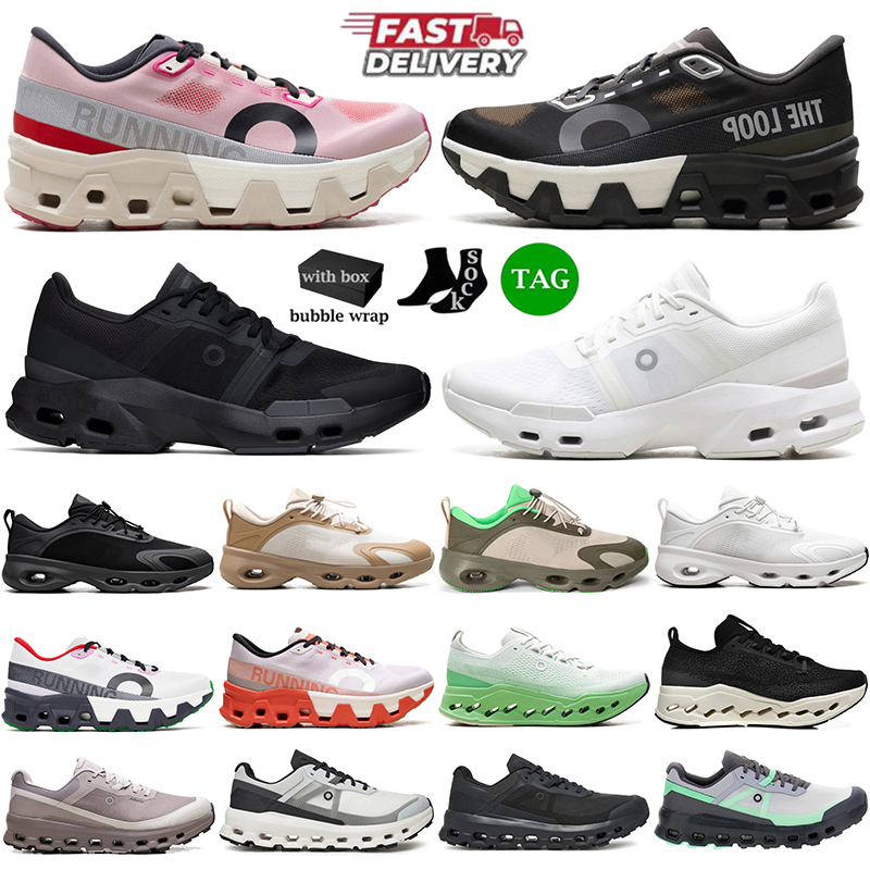 With Box cloudds solo Running Shoes for Mens Womens Designer mesh ventilation Sneakers Surfer monsters Pulse vista 2 Waterproof Trainers Outdoor Spo