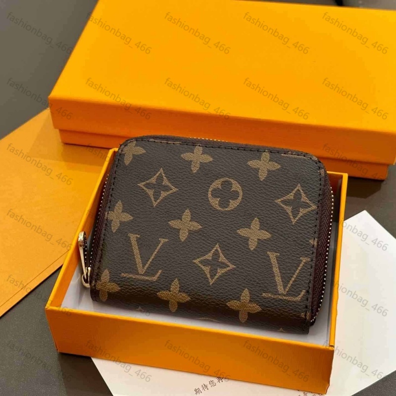 5A High Quality Designer Luxury Women Men Designer Short Wallet Leather Black wallets Purse Card Holders Checkbook With Gift Box