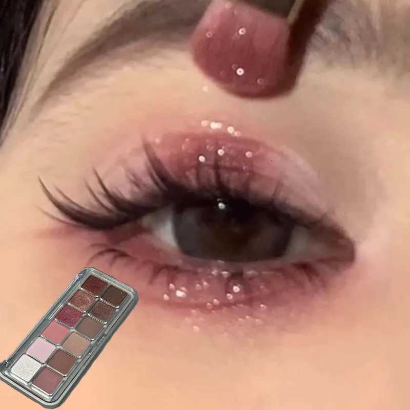 Sexy Rose Wine Red Brown Glitter Eyeshadow Saturation Soft Matte Grey Pink 12 Color Eye Shadow Makeup Palette Eye Contour Makeup M251213-image-1088285833