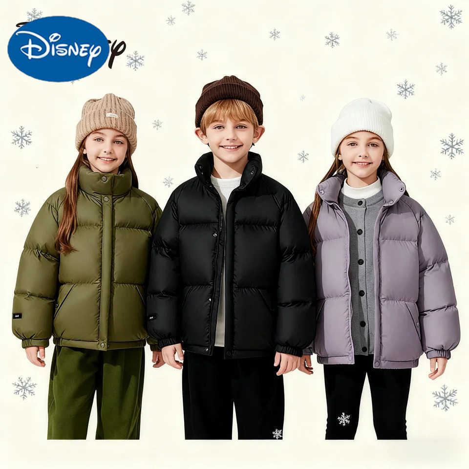Disney Children Down Jacket Highly Puffy Comfortable Outerwear Winter Cold Resistant Down Jacke Comfortable Warm-keeping Coat H251213-image-1088254667