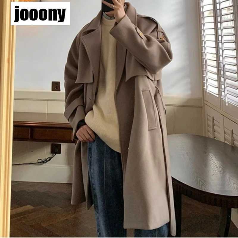 Mens Long Padded Jackets Winter Clothes Korean stytle Windbreaker Elegant Coat Man Trench Coats Leisure Fashion Clothing BasicT251213