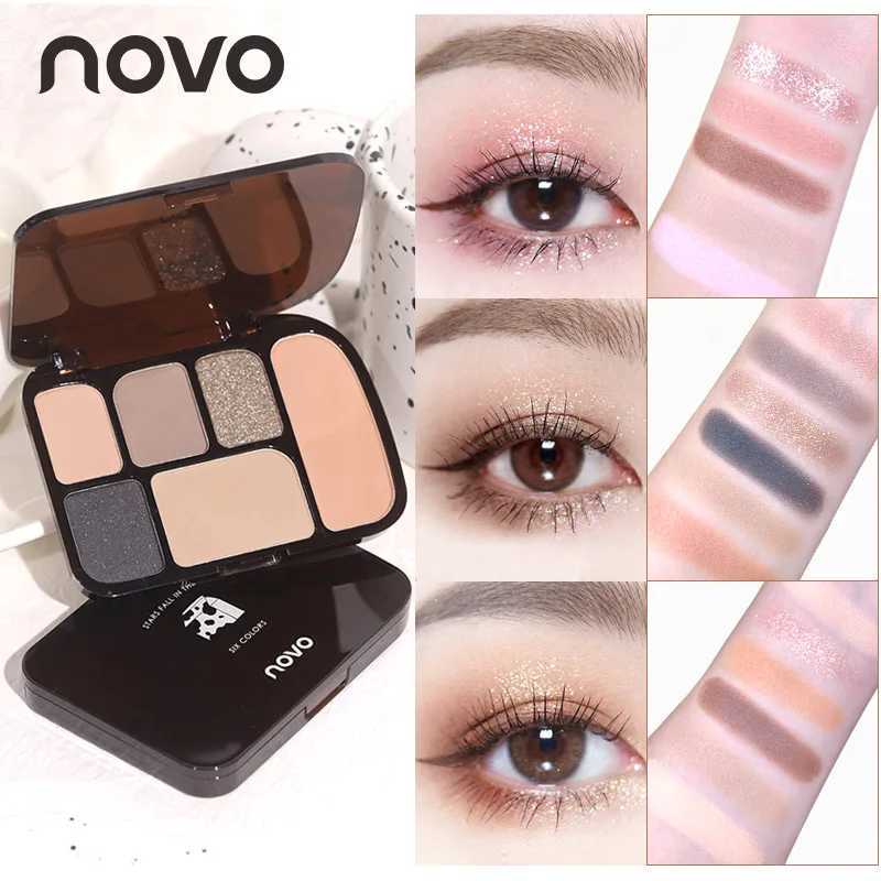6-Color Earth Tone Eyeshadow Palette With Shimmer Matte Finishes Waterproof Sweat-Resistant Long-Wearing Smudge-Proof M251213-image-1088284027
