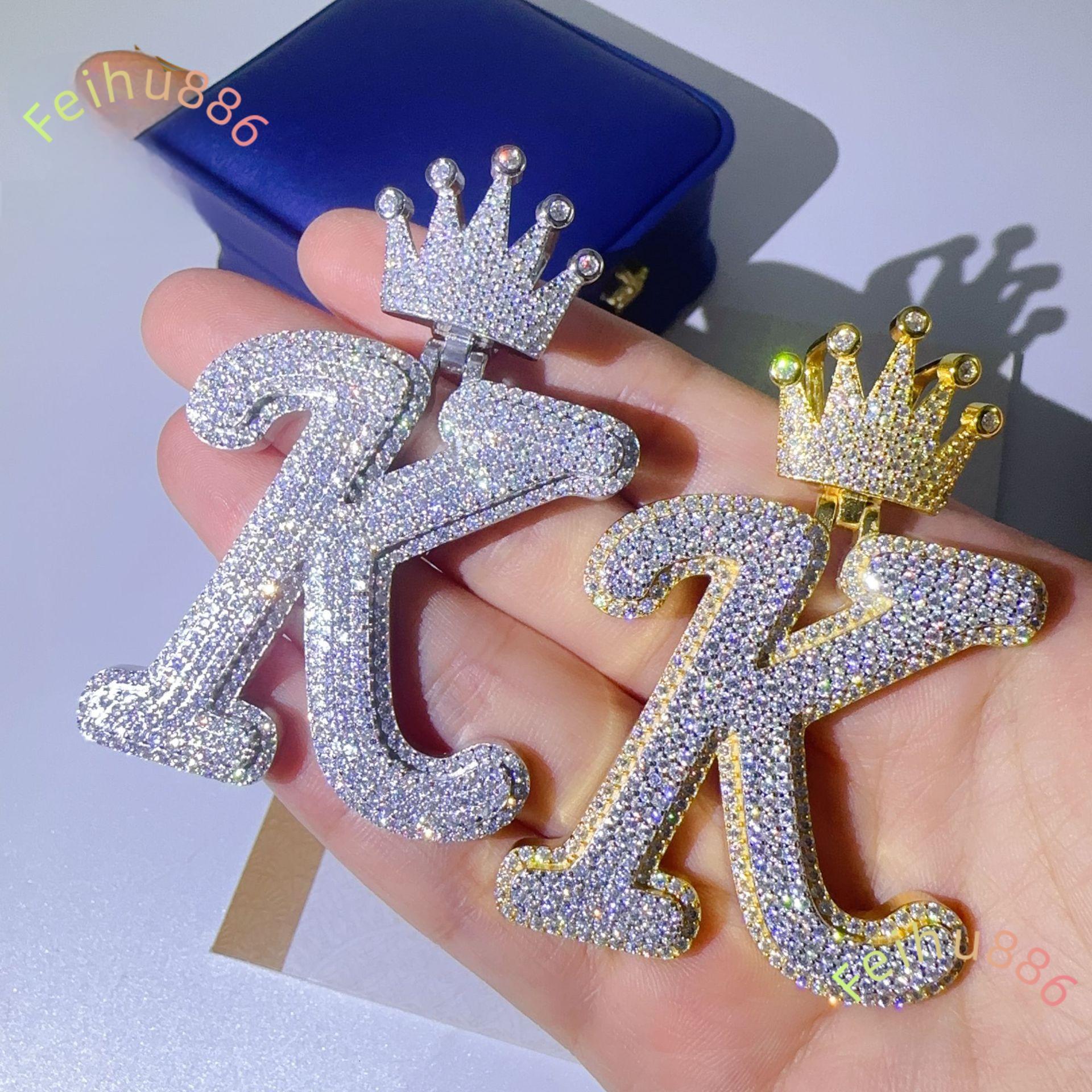 Factory Customizable 925 Silver Plated VVS Moissanite Pendants Charms Real Gold Iced Diamond Fine Jewelry