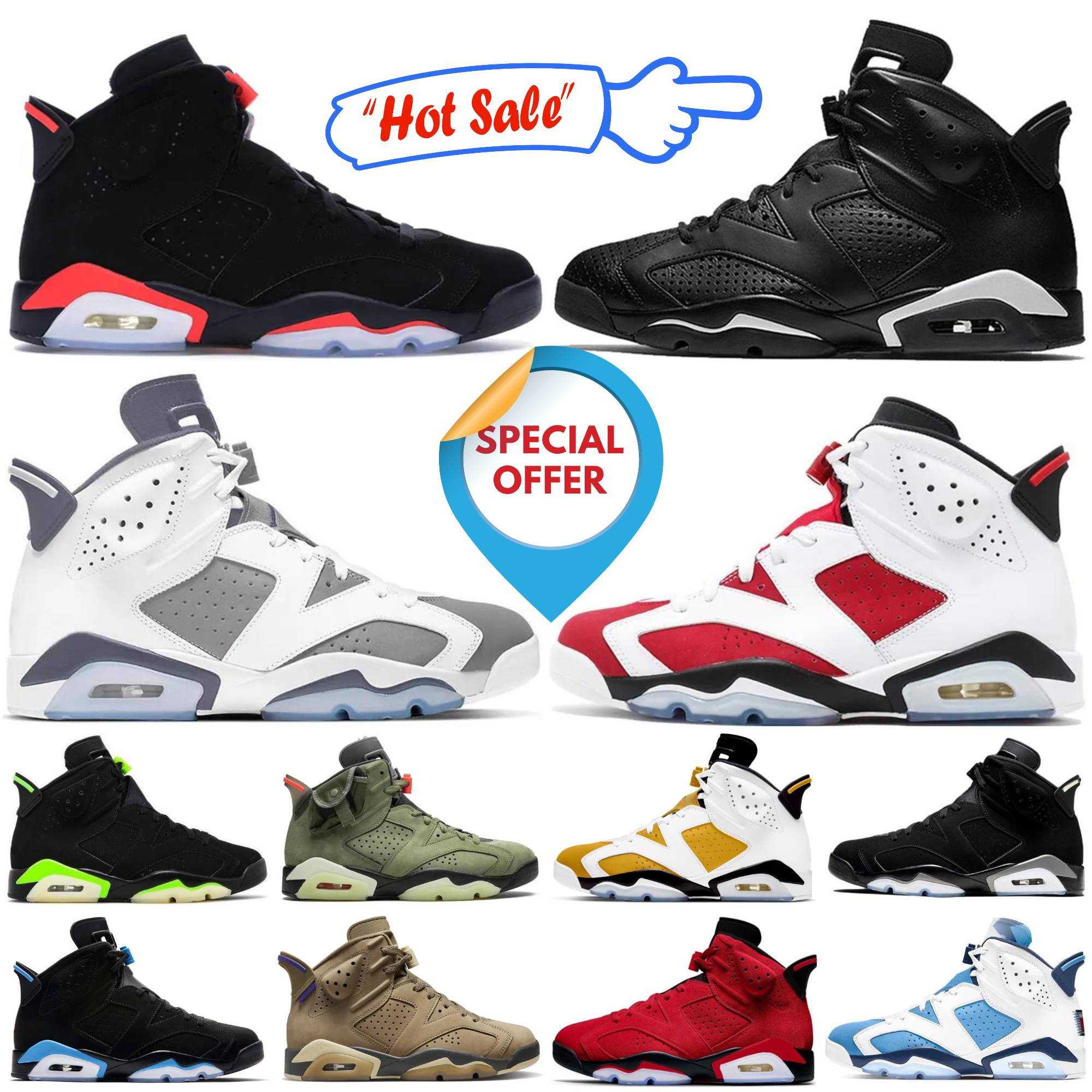 infrared 6 6s Basketball Shoes Designer Shoes For Mens Sports Sneakers Aqua Toro Bravo Ochre Cool Grey Georgetown Metallic Silver UNC Oreo British K
