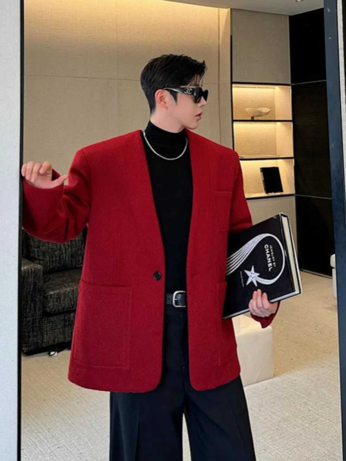 Summer Sunscreen Men for Blazer 2025 New Woolen Blend Smart Casual Suit Jackets Classic Solid Single Breasted Coats Q87T251213