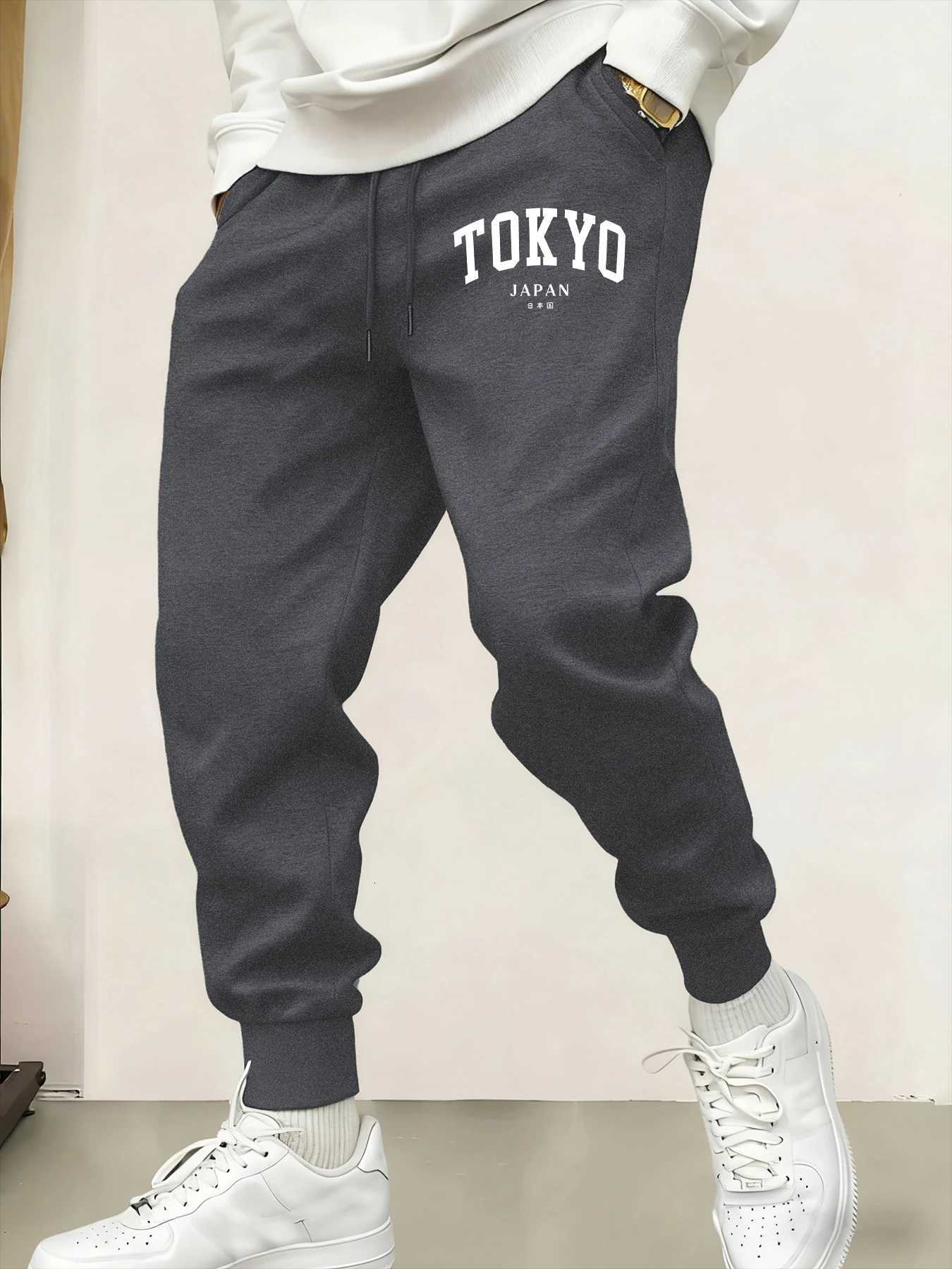 Tokyo Japan Letter Creative Printed Mens Sweatpant Autumn Street Long Pant Fashion Hip Hop Trousers Jogging Multicolor Pants X251213