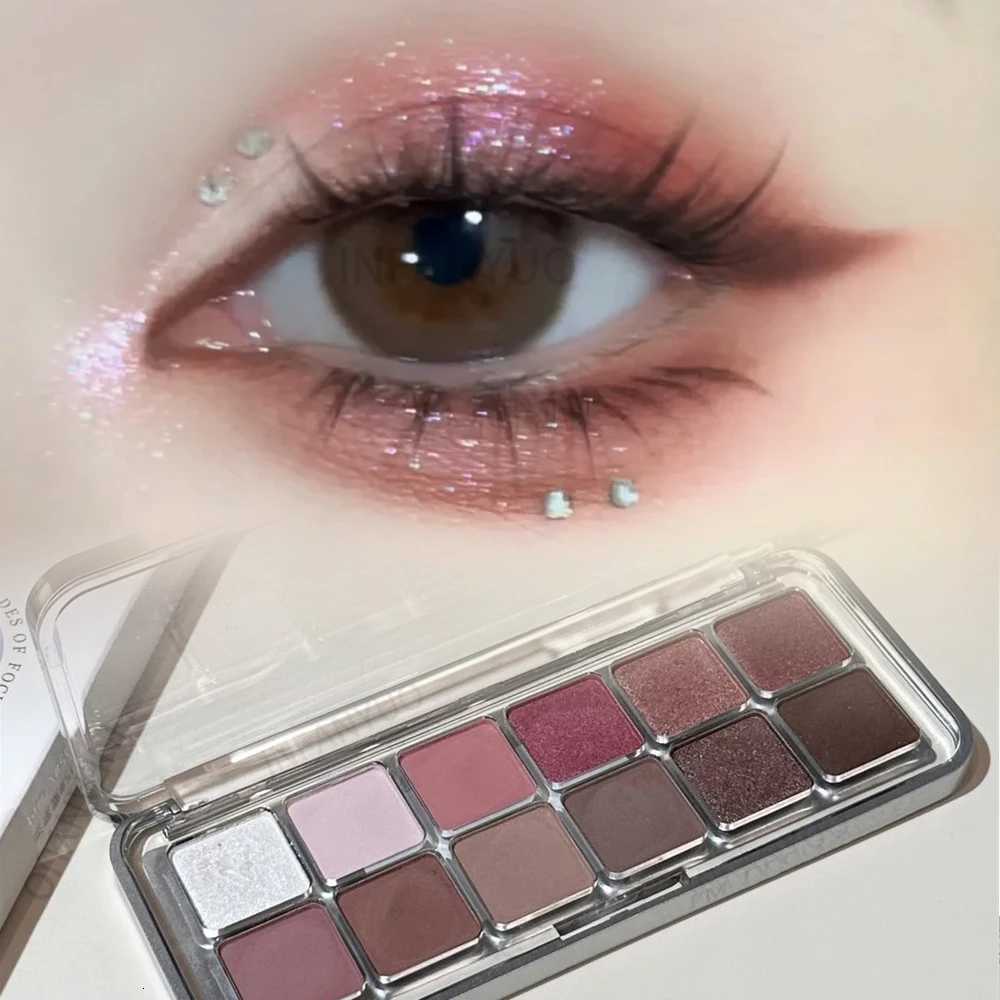 12 Color Red Brown Eyeshadow Smoky Tipsy Wine Tone Palette Velvet Matte l Shimmer Not Flying Powder Eye Makeup Cosmetics M251213-image-1088281782