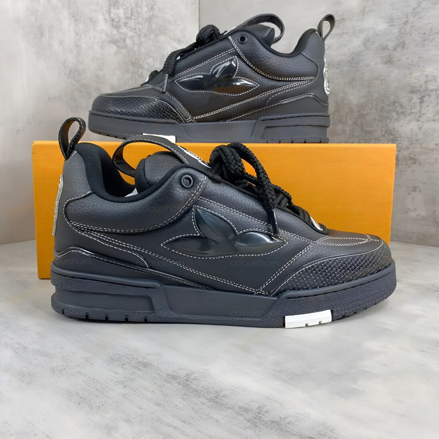 Top Shoes Skate shoes Original packaging box Designer Skate shoes High Quality Casual Fashion Running Lace-up Low-top Sports Breathable Black Whi