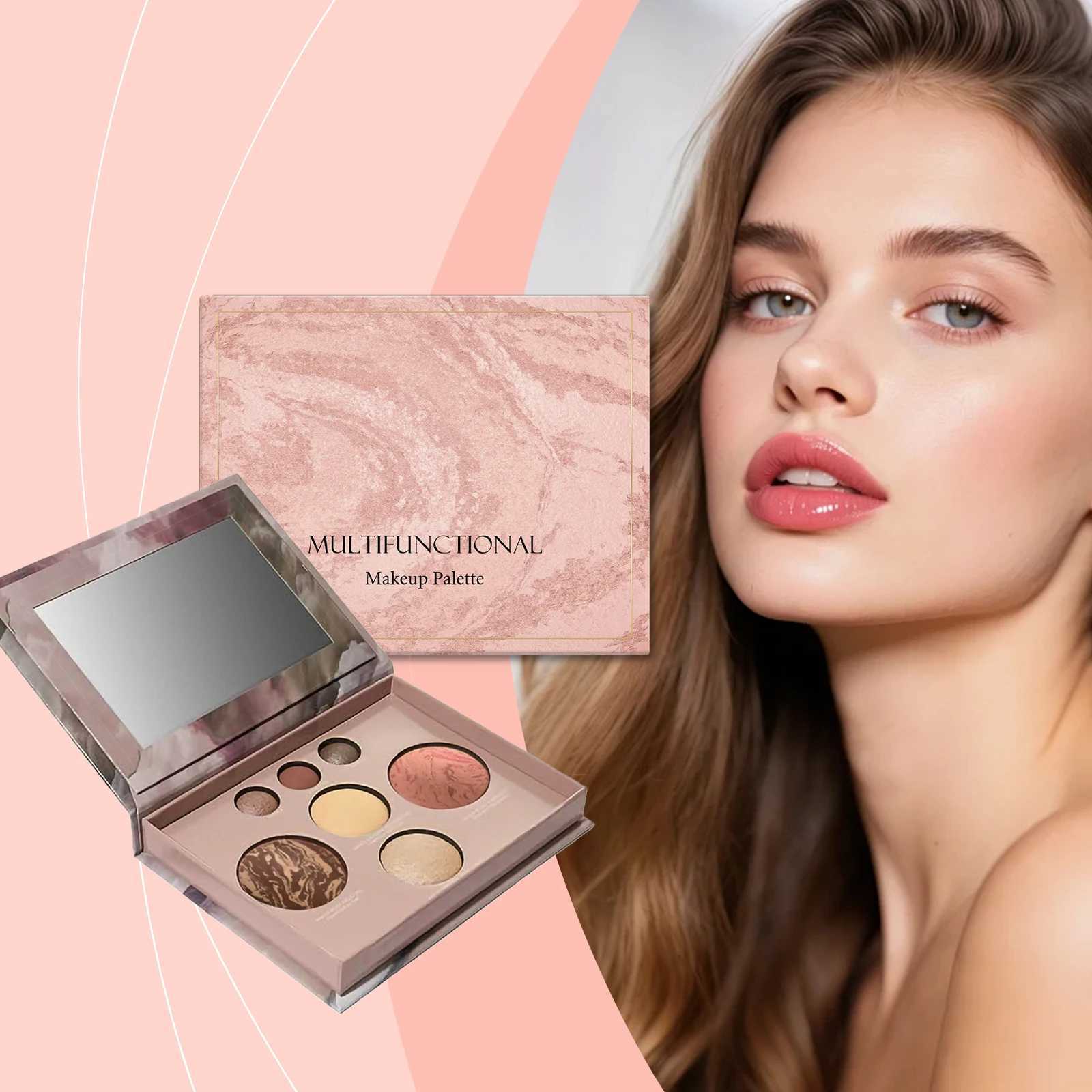 Makeup Eyeshadow Palette Matte Glow Shimmer Glitter Easy to Wear Highlight Blush Bronzer All-in-One Professional Makeup Palette M251213-image-1088283918