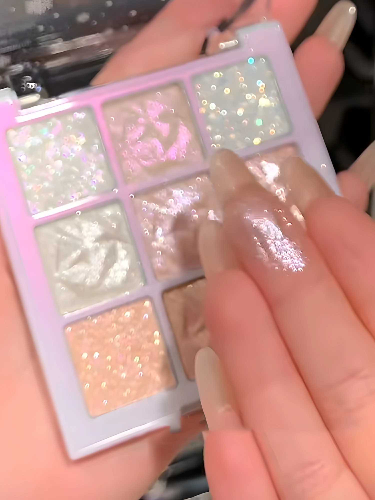 Christmas Snowflake 9-Color Eyeshadow Palette Matte Shimmer Glitter Waterproof Long-Lasting Safe Unisex Holiday Makeup M251213-image-1088283332