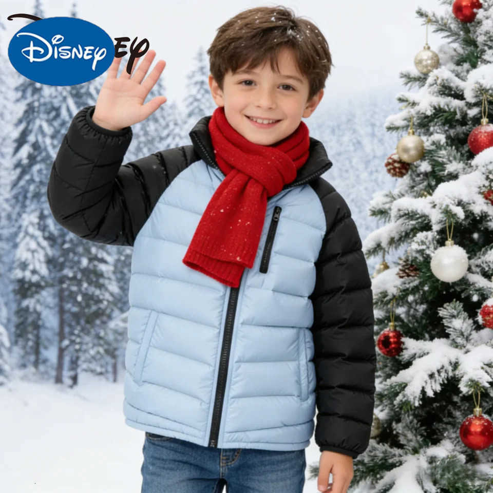 Disney Kids Warm-keeping Down Jacket Children Autumn Winter Windproof Down Jacket Lightweight Breathable Cold-resistant Jacket H251213-image-1088254681