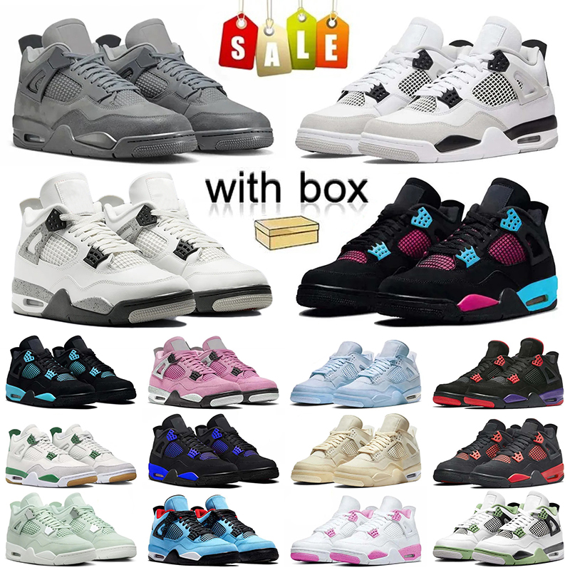 Chaussures de basket-ball 4 4s IV Hommes Femmes 2026 Top Qualité Militaire Noir Pur Argent Cool Gris Rose Oreo Baskets De Sport Baskets Orchid Dh