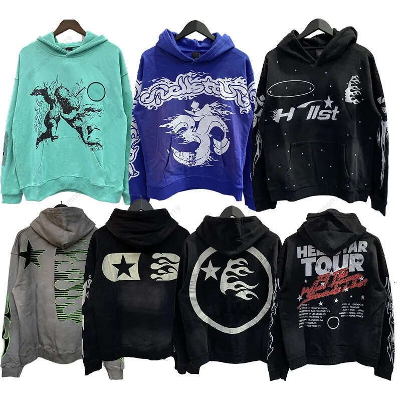 Hellness Felpa con cappuccio da uomo con zip e felpa con cappuccio starly per uomo donna Helles Starly tute sportive pantaloni pullover vintage stre