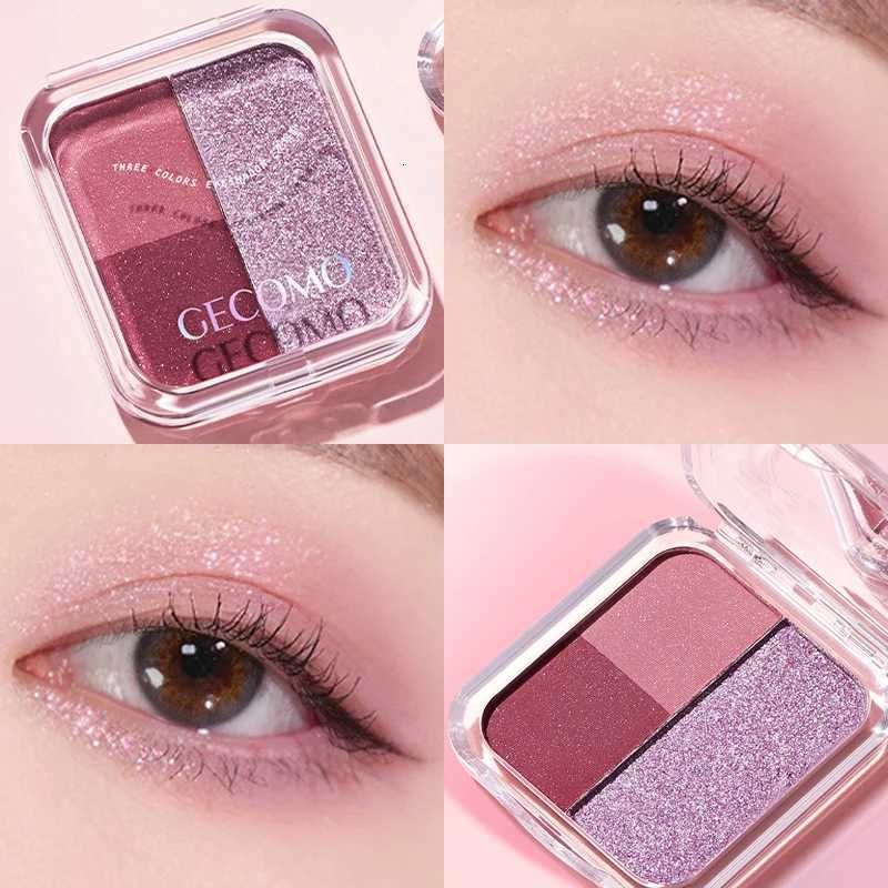 Dream Glittering Purple Eyeshadow Glitter lescent Highlighter Makeup 3 Colors Glossy Shiny Eye Shadow Palette Eye Pigments M251213-image-1088285811
