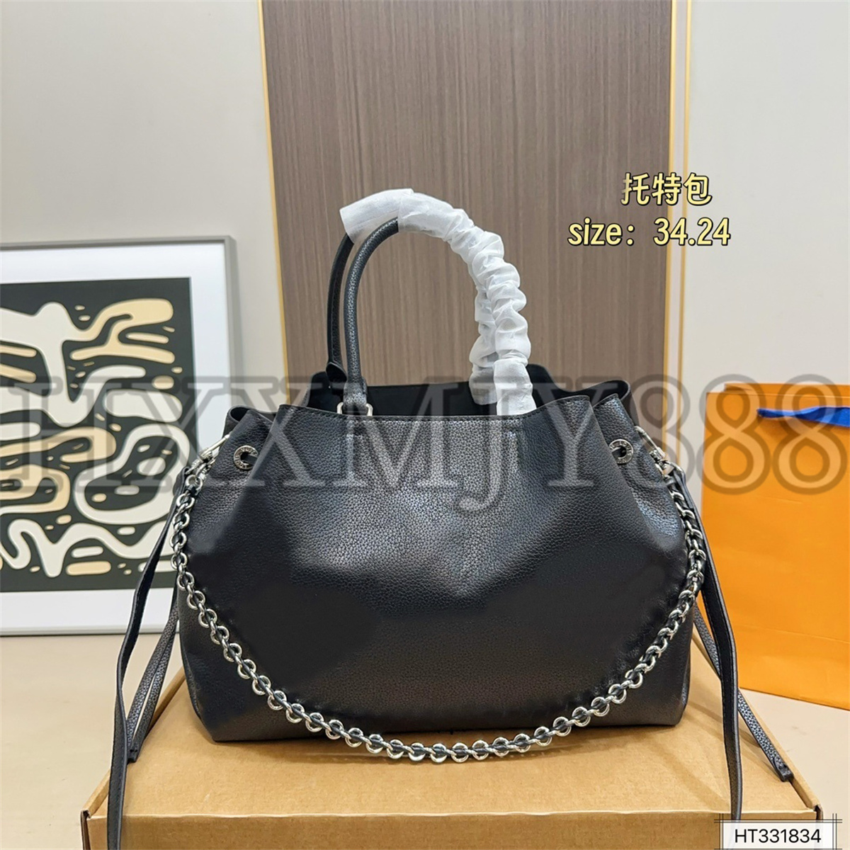 Designer Bags Leather Tote Lady Shoulder Bag Caviar Genuine Leather Checkered Pattern Gold Black Silver Hardware Metal Buckle Matelasse Chain Shoppi
