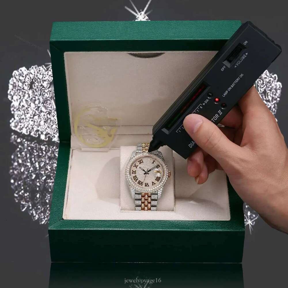 moissanite watch chain Test watches mossinate watch To Your Door Watchmen's Hip-Hop Style High-End Chilled Custom Designer for women men iced o