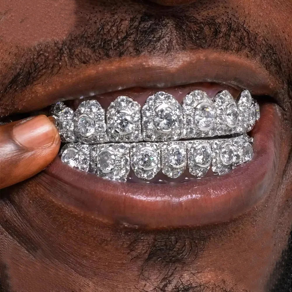 RACHELZ Punk Colorful Iced Out Zircon Teeth Hip Hop Full CZ Stone Tooth Caps For Women Men Bling Jewelry Christmas Gift 251208{category}