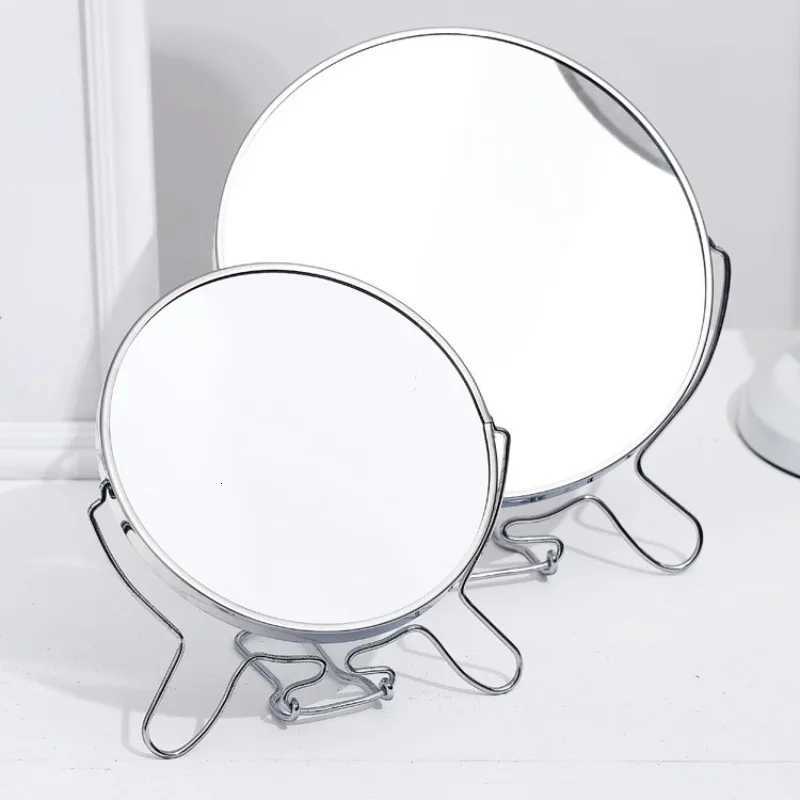 Metal Framed Mirror 6/8 Inch Desktop Double-sided Makeup Mirror Large Size Flip-floping Desktop Vertical Dressing MirrorT251213-image-1088275512