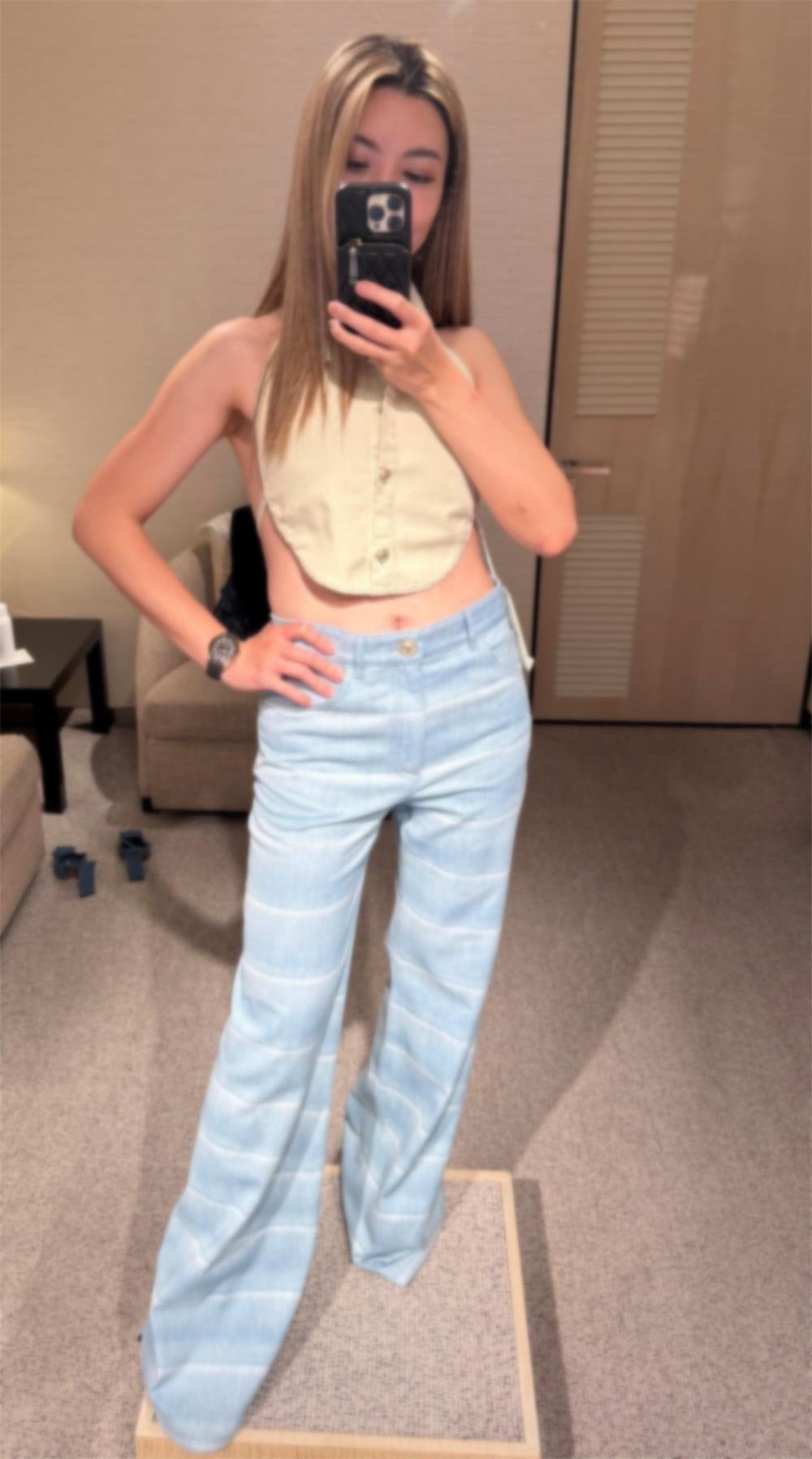 Chan jeans da donna firmati 2026 abiti firmati donna nuovi jeans pantaloni dritti di alta qualità pantaloni a gamba larga pantaloni jeans da donna j