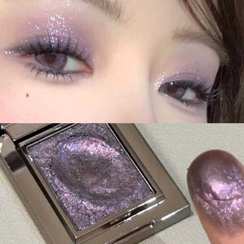 Metallic Glitter Eyeshadow Cream Sparkling Mousse Shimmer Highlighter Pressed Pigments Ice Purple lescent Eyeshadow Palette M251213-image-1088285081