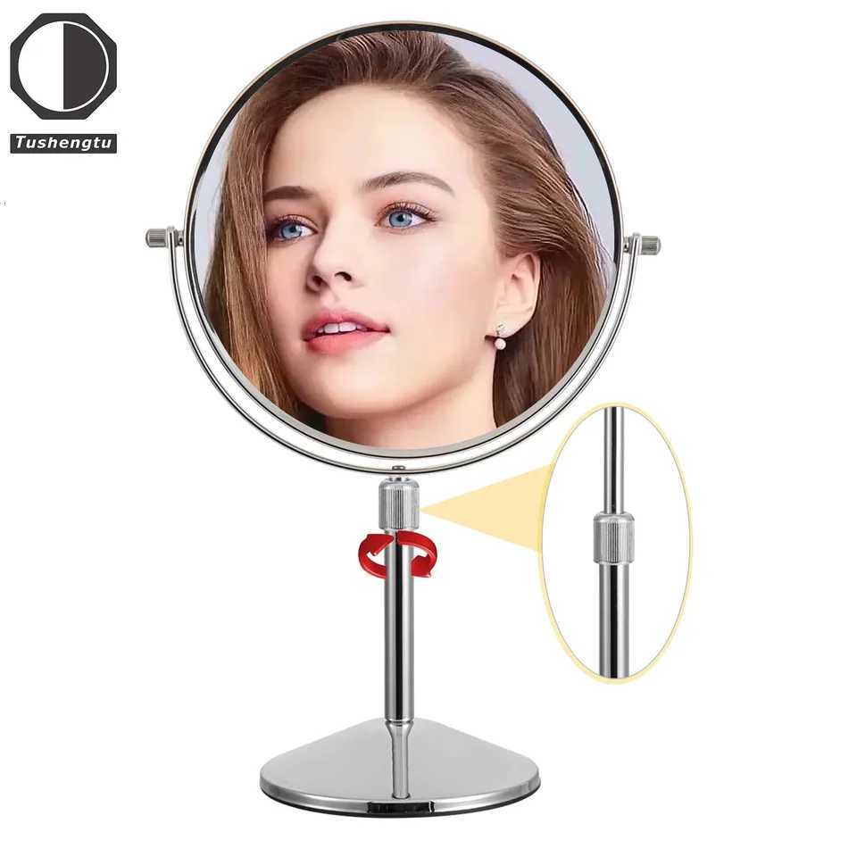Tusheng Magnification Makeup Mirror 360 Rotating Professional Desktop Cosmetic Mirror 8 Double Sided Magnifier standT251213-image-1088316101