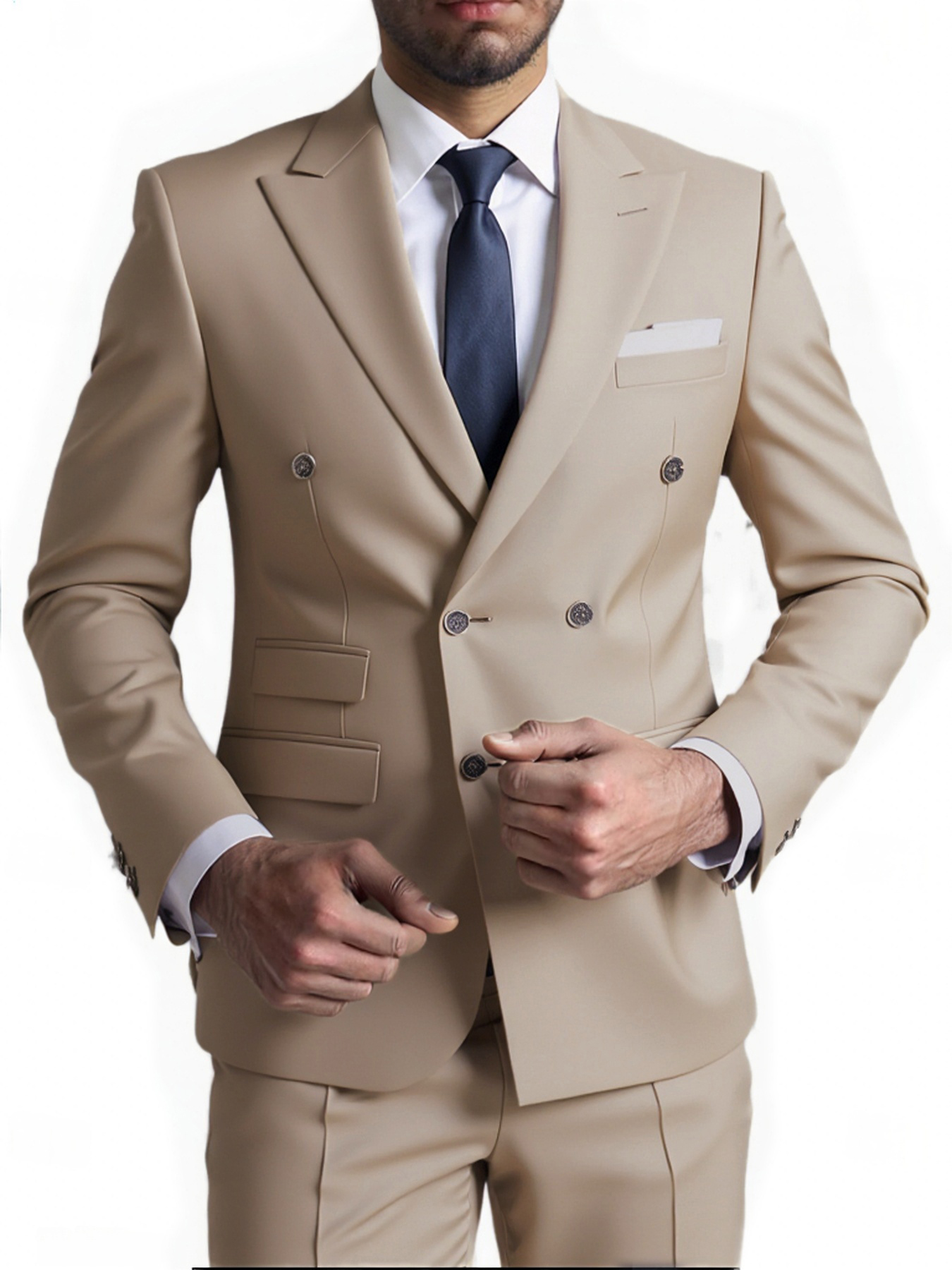 Men's Custom-Made Formal Attire Classic Black Two-Piece Suite Featuring a Stylish Coat and Dress Slacks