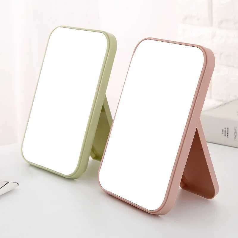 Small Folding Makeup Mirror Portable Makeup Mirror Student Dormitory Desktop Small Mirror Wholesale Square MirrorsT251213-image-1088315946