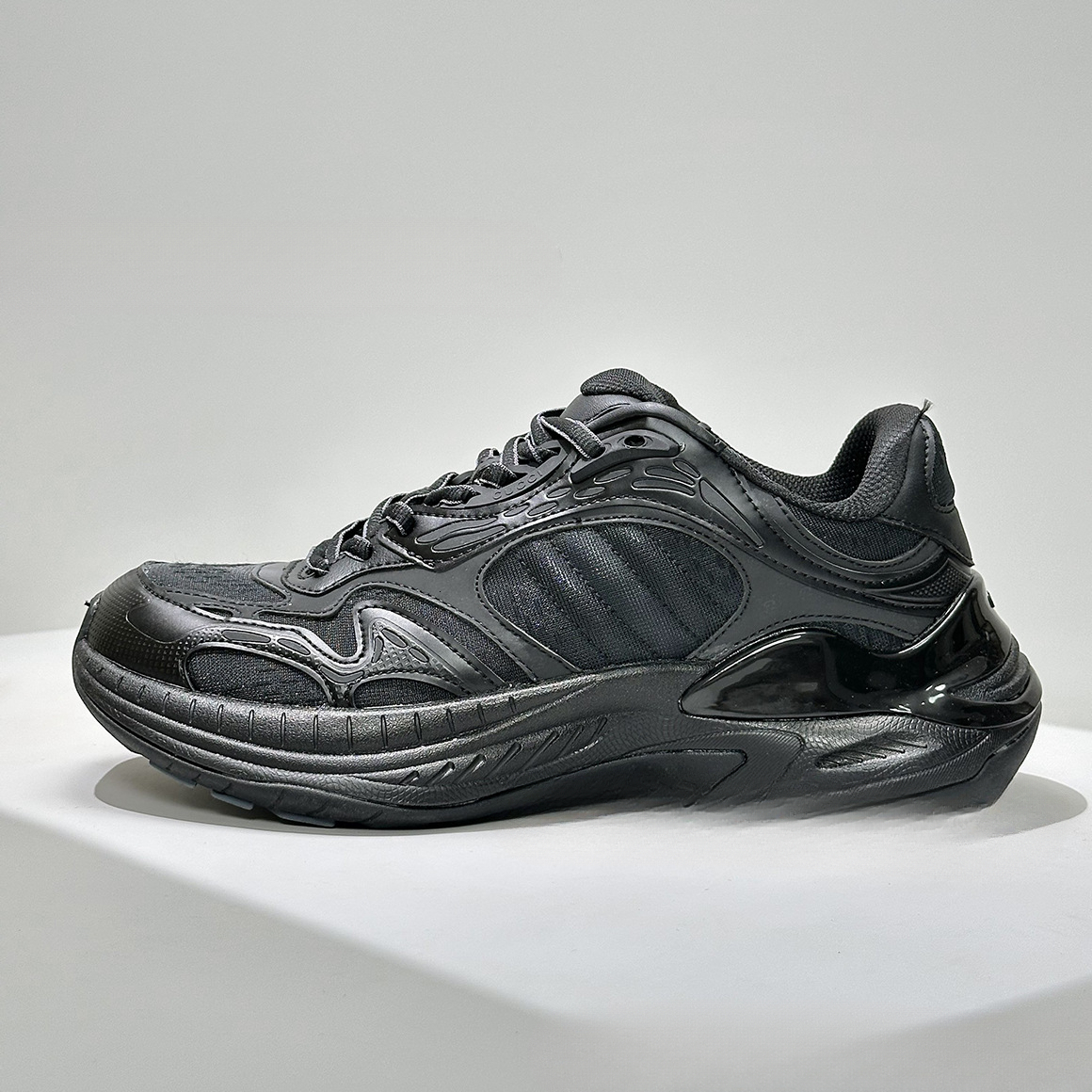 2025 new fashionable cushioned running shoes with thick sole and increased height for men, drawstring multi designer functional fashionable neutral