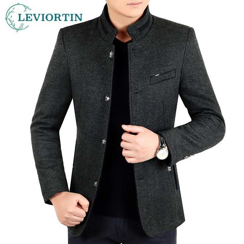 Autumn Winter Wool Coat Men Leisure Long Woolen Coats Mens Pure Color Business Casual Fashion Jackets Men Wool Overcoat OutwearT251213