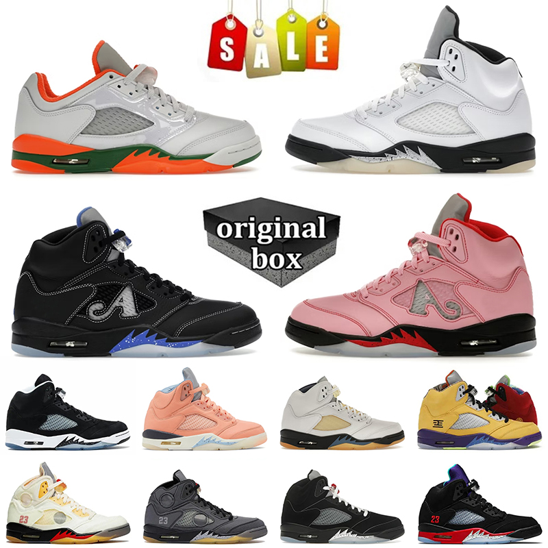 Top 5 5s Men Basketball Shoes Sneakers Reverse Metallic Black Reimagined Fire Red What The Mens Women Aqua Earth Dhgate Trainers Sneakers Big Size 1