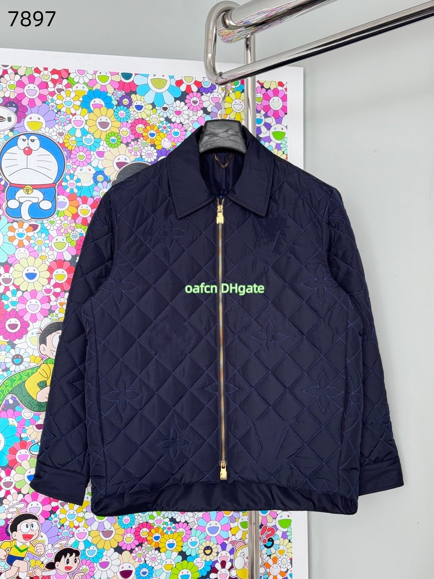Designer men jacket spring autumn Outerwear tee fashion hooded sports windbreaker casual zipper jackets clothing Polyester fiber quilted lapel cotto
