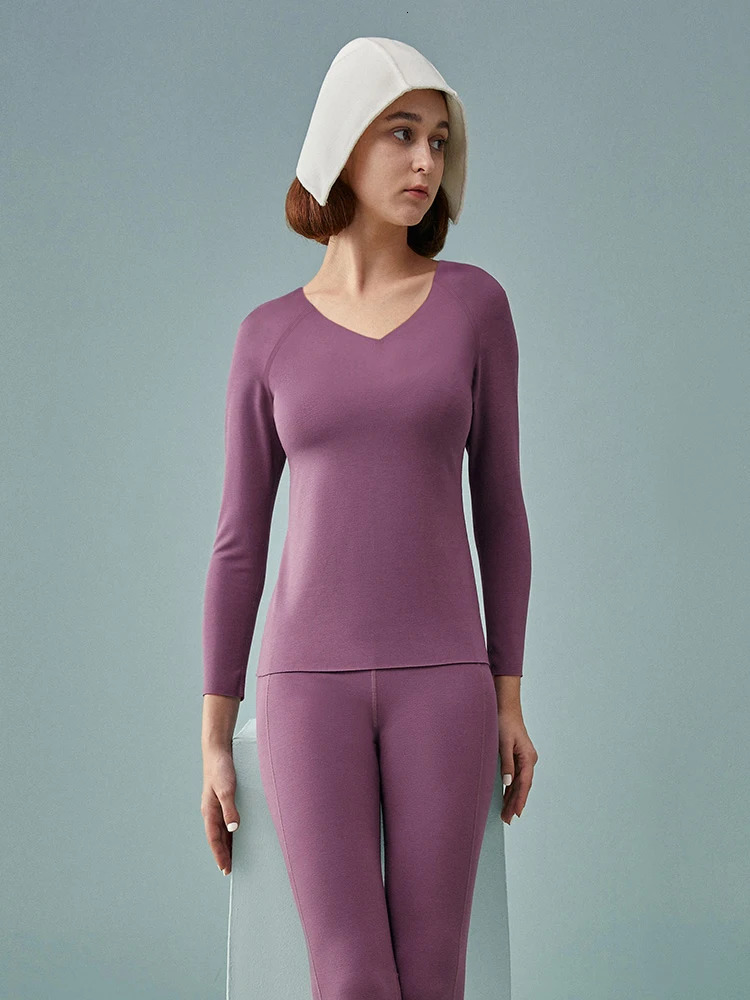 MISS EMILY Ladies Thickened Warm Underwear Set for Autumn Winter Constant Temperature Seamless Free Slimming and Body Shaping 251211