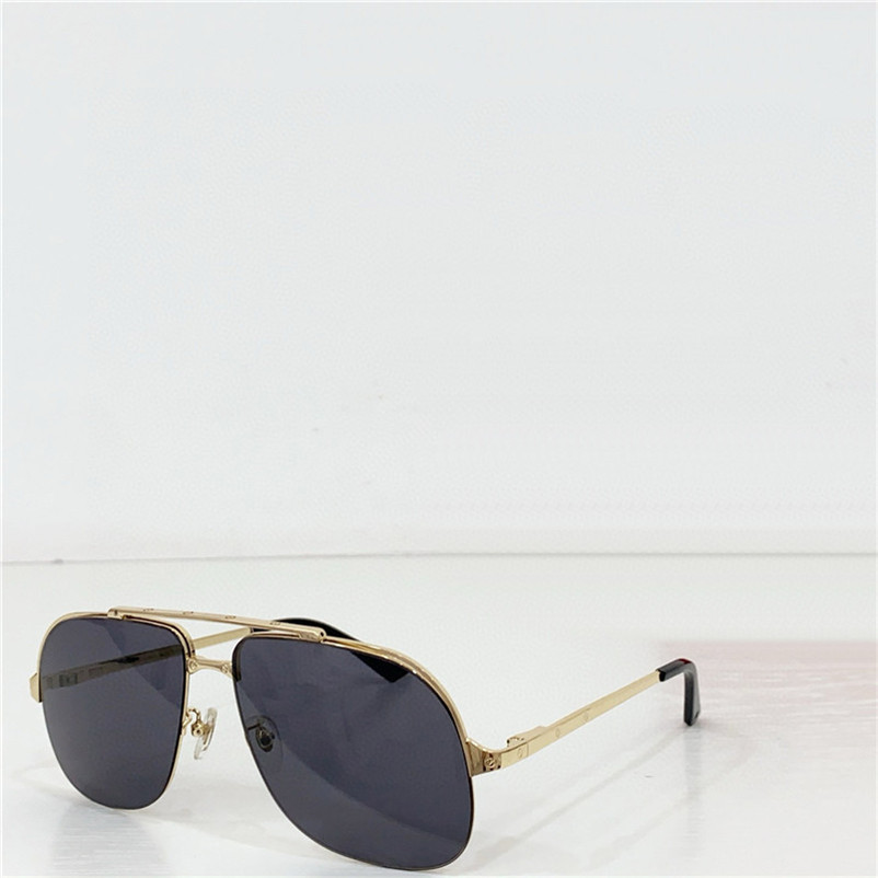 New fashion design pilot sunglasses 0353S metal frame double bridge decorated spring hinge temples simple style versatile outdoor uv400 protection e