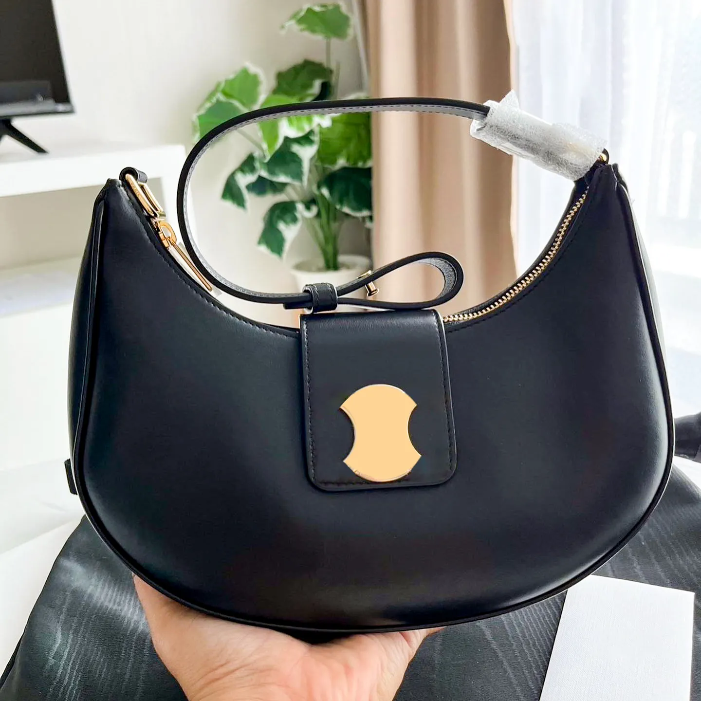 High 15A quality Underarm brown AVA Cases Shoulder mens handbag 193952 CrossBody tote Designer Womens Clutch half moon Leather pochette armpit trave