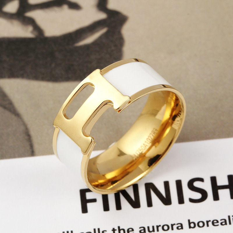 NEW High quality designer jewelry rings, optional width 6mm and 8mm couple rings, jewelry rings for men and women brand jewelry gift Couples Gift-image-1088377087
