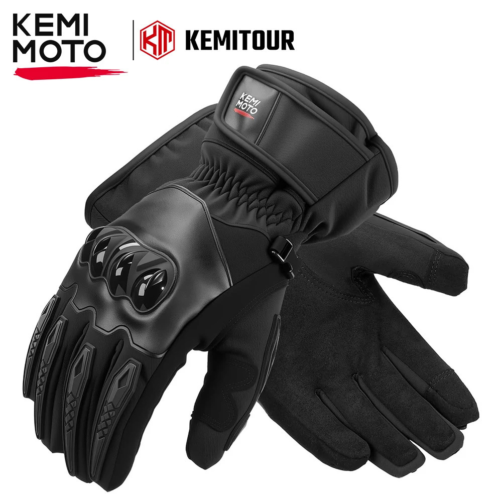 KEMIMOTO Winter Motorcycle Gloves Waterproof Warm Riding Moto Gloves Touchscreen For Motorcycle ATV UTV Snowmobile251211