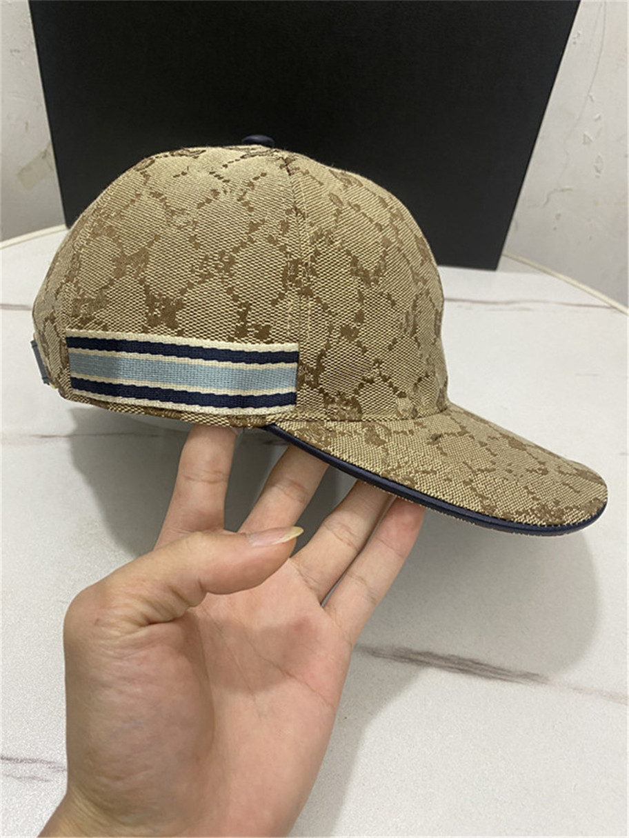 Fashion mens designer Baseball hat fashion snapback Sun cap Classic Solid summer Brown canvas high quality truck hat B25