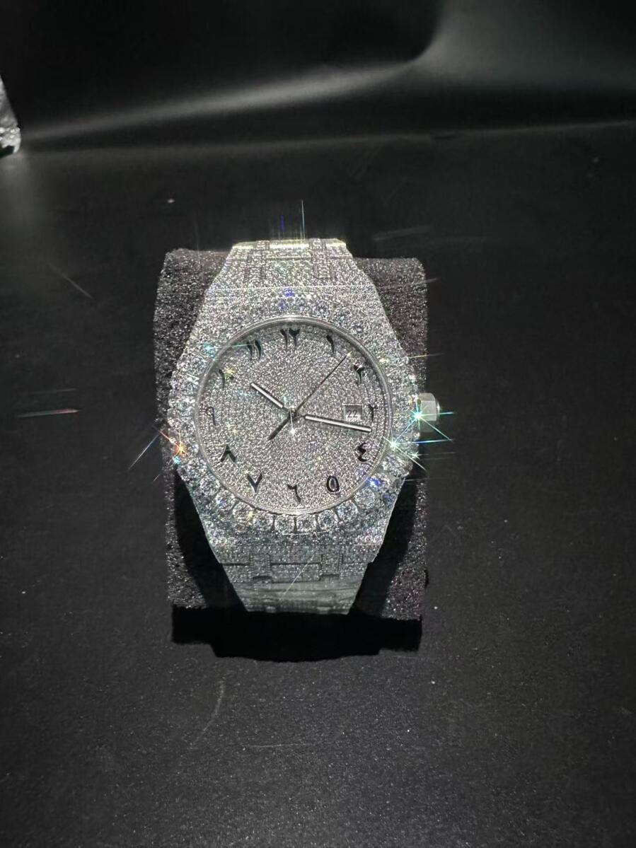 High-end Sports Iced Out VVS 1:1 moissanite watch Colorful GRA moissanite Designer Automatic Mechanical Hip-Hop Men and Women Watch