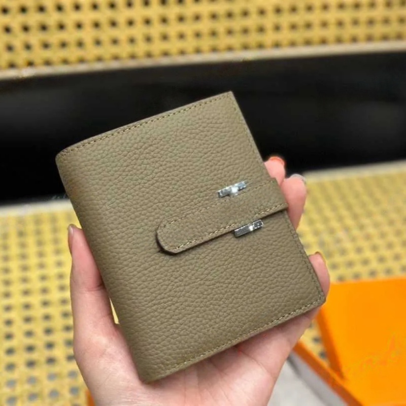 card Holder Woman Short Wallets Purses Designer credit card Silver Logo Coin Purse 18cm Genuine Leather 8 Colors Small Bag