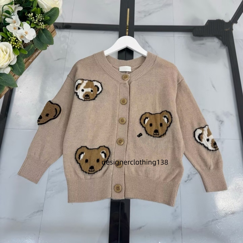 New kids sweater designer girls and boys hooded pullover sweater for autumn and winter round neck classic children's knit sweater size 100-160c