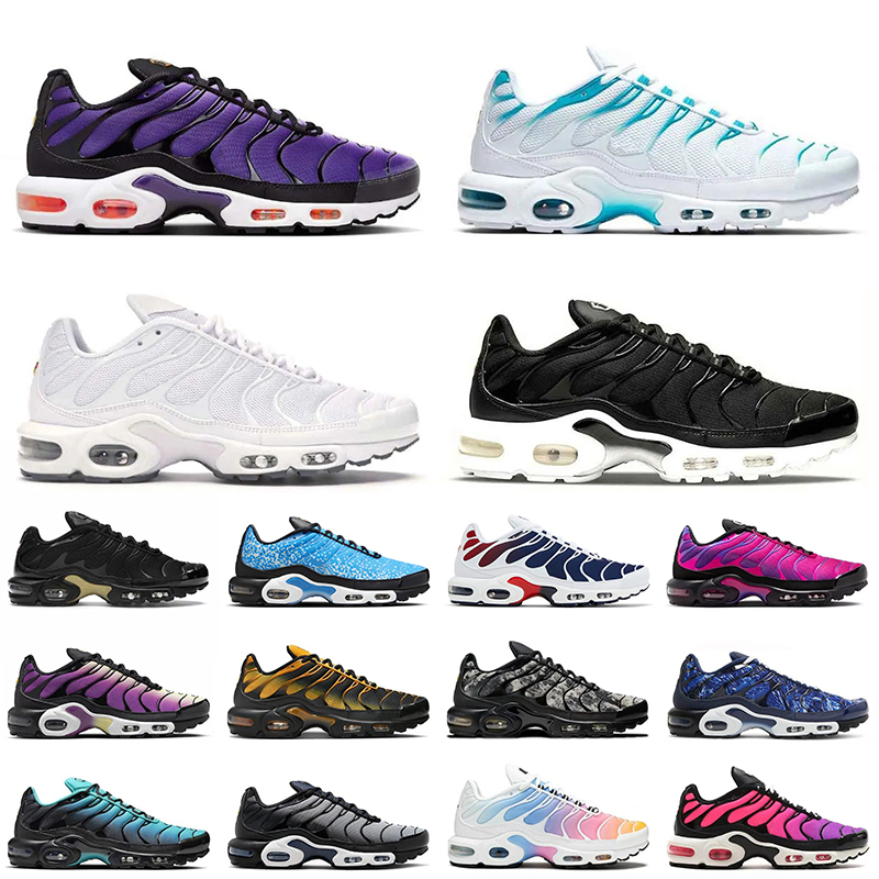 Top Quality Sports Plus Tn Running Shoes Big Size 12 Triple White Black Reflective Hyper Blue Gradient Purple Tns Outdoor Designer Sneakers Free Shi